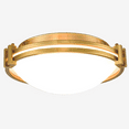 thumbnail image 4 of Modern Gold Flush Mount Ceiling Light 12'' Brass Ceiling Light White Glass Shade, 4 of 11