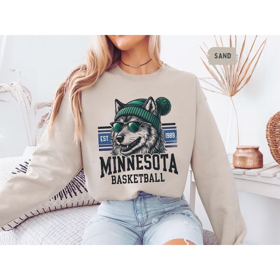 HA Sweatshirts Minnesota Basketball Retro Wolf Graphic Sport Top Vintage Athletic Supporter Cozy Outdoor Winter Style SWEATSHIRT All Size S-5XL