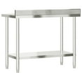 thumbnail image 5 of vidaXL Kitchen Work Table with Backsplash 110x55x93 cm Stainless Steel, 5 of 5