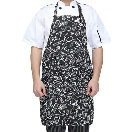 

Adjustable Half-length Adult Apron Striped Hotel Restaurant Chef Waiter Apron Kitchen Cook Apron With 2 Pockets
