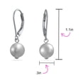 thumbnail image 4 of Bling Jewelry Womens Classic Black White Pink Pearl Drop Ball Earrings Sterling Silver Leverback, 4 of 5