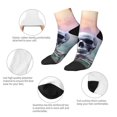 thumbnail image 3 of Bingfone Mist Sunflower Skull Design Patterned Men's Women's Casual Cotton Socks, 3 of 5