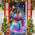 thumbnail image 4 of Uxgjfwu Christmas Door Cover with Snowman Design, Holiday Party Decoration Door Hanging, Festive Door Front Decor for Seasonal Display, Entryway Decor, 4 of 7