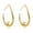GOLD, variant on Stainless Steel Big Teardrop Hoop Earrings for Women,14k Gold Plated Large Oval Pull Through Waterdrop Hoop Earrings High Polished Statement Lightweight Earring