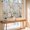 Cream, Gold, variant on White Floral 2 Panel Kitchen Curtains for Windows, Modern Abstact Oil Painting Flower Cream Gold Bathroom Privacy Curtain, Home Décor Window Treatment for Bedroom/Living Room 55"x45"