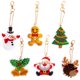 thumbnail image 1 of 6 llaveros de Navidad 5D DIY – muñeco de nieve y campanas de Navidad, llaveros de diamantes completos de bricolaje, regalo de Navidad para mujeres, bolsos de cuero, colgante de bolso decorativo, 1 of 5