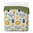 thumbnail image 5 of Saturday Park Safari Friends 100% Organic Cotton Kids' Duvet Cover & Sham Set, 5 of 7