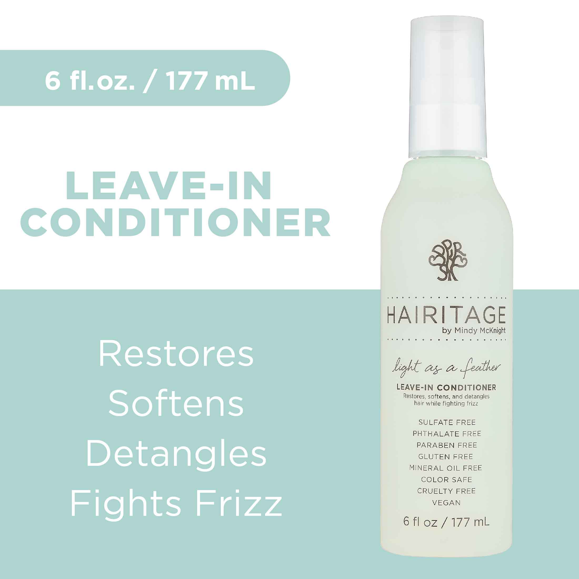 Hairitage Light as a Feather Detangling Leave-in Conditioner Spray, 6 fl oz - image 2 of 8