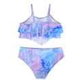 thumbnail image 3 of Hilor Girls Swimsuit Flounce Two Piece Bathing Suits Kids Ruffled Bikini Set, 3 of 6