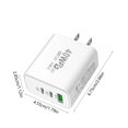 thumbnail image 4 of JilgTeok 1 Packs Two Type C and One USB 40W Fast Charging Charger Suitable for Smartphone Universal Multi Port PD Charging Head Charger Replacement Spare for Home Travel, 4 of 7