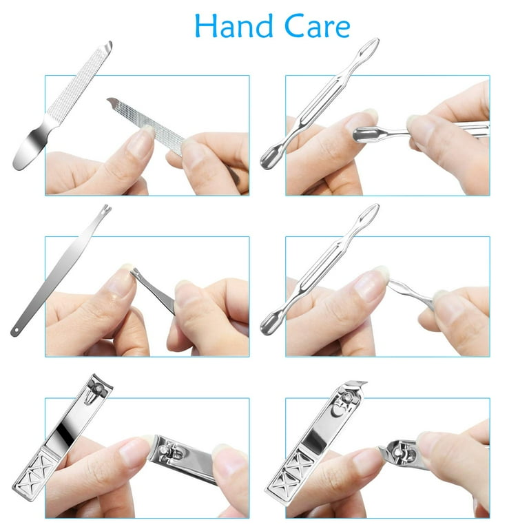 4 Pcs Manicure Set Stainless Steel Nail Clippers, Beauty Tool Portable Set  Professional Grooming Kits, Travel Nail Kit for Men and Women (Champagne