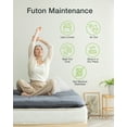 thumbnail image 7 of FULI Japanese Futon Floor Mattress, Foldable & Portable Shiki Futon Shikibuton (White, Queen), 7 of 7