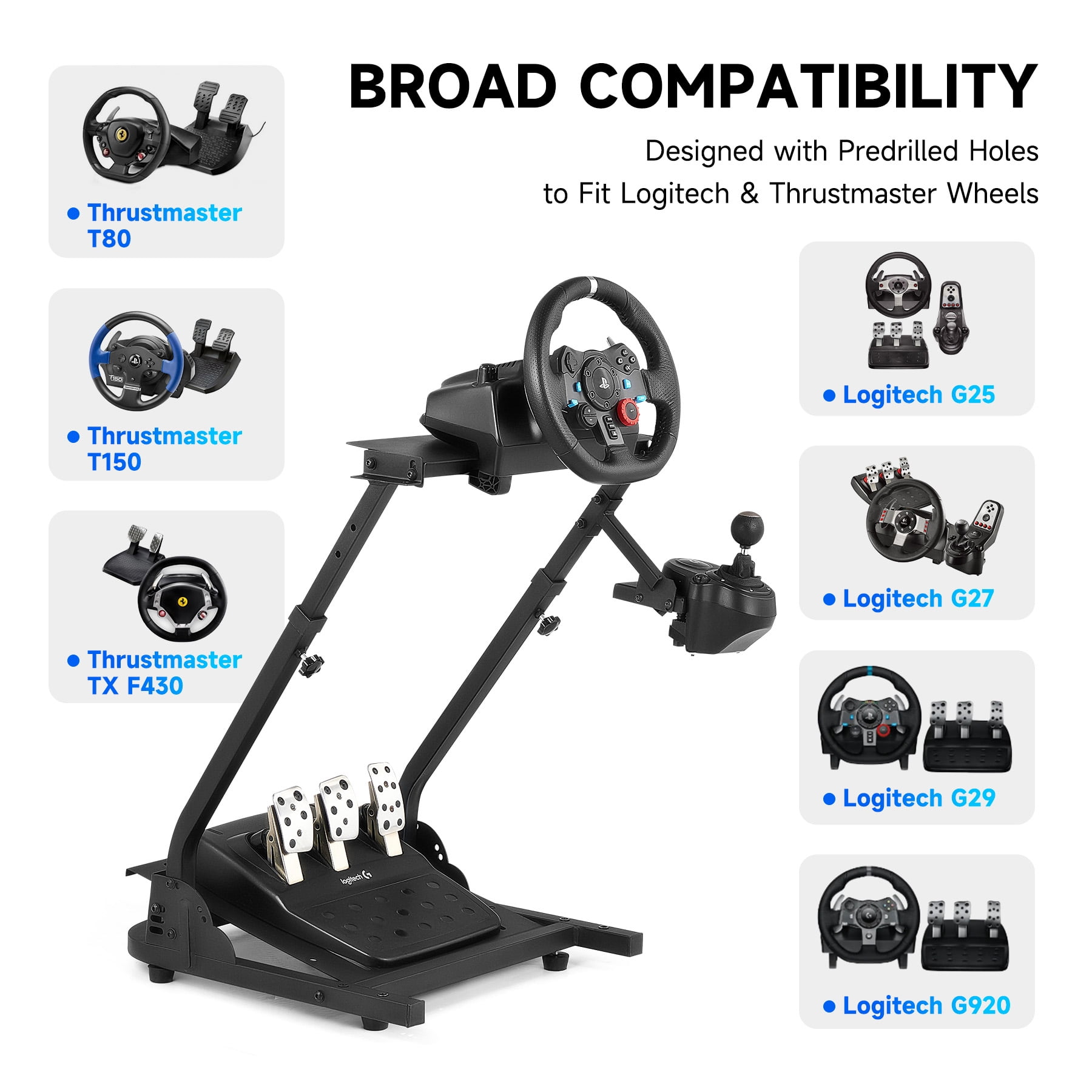 Wheel Stand Pro F458 Racing Wheelstand Compatible With Thrustmaster 458  (Xbox 360 Version), F458 Spider (Xbox One), T80, T100, RGT, Ferrari GT and  