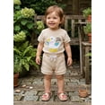 thumbnail image 4 of BemeyourBBs Newborn Baby Girl Silly Goose Outfit Infant Baby Girls Summer 2 Piece Outfits Goose Embroidery Short Sleeve Waffled Romper Tops and Solid Pockets Shorts Clothes Set, 4 of 9