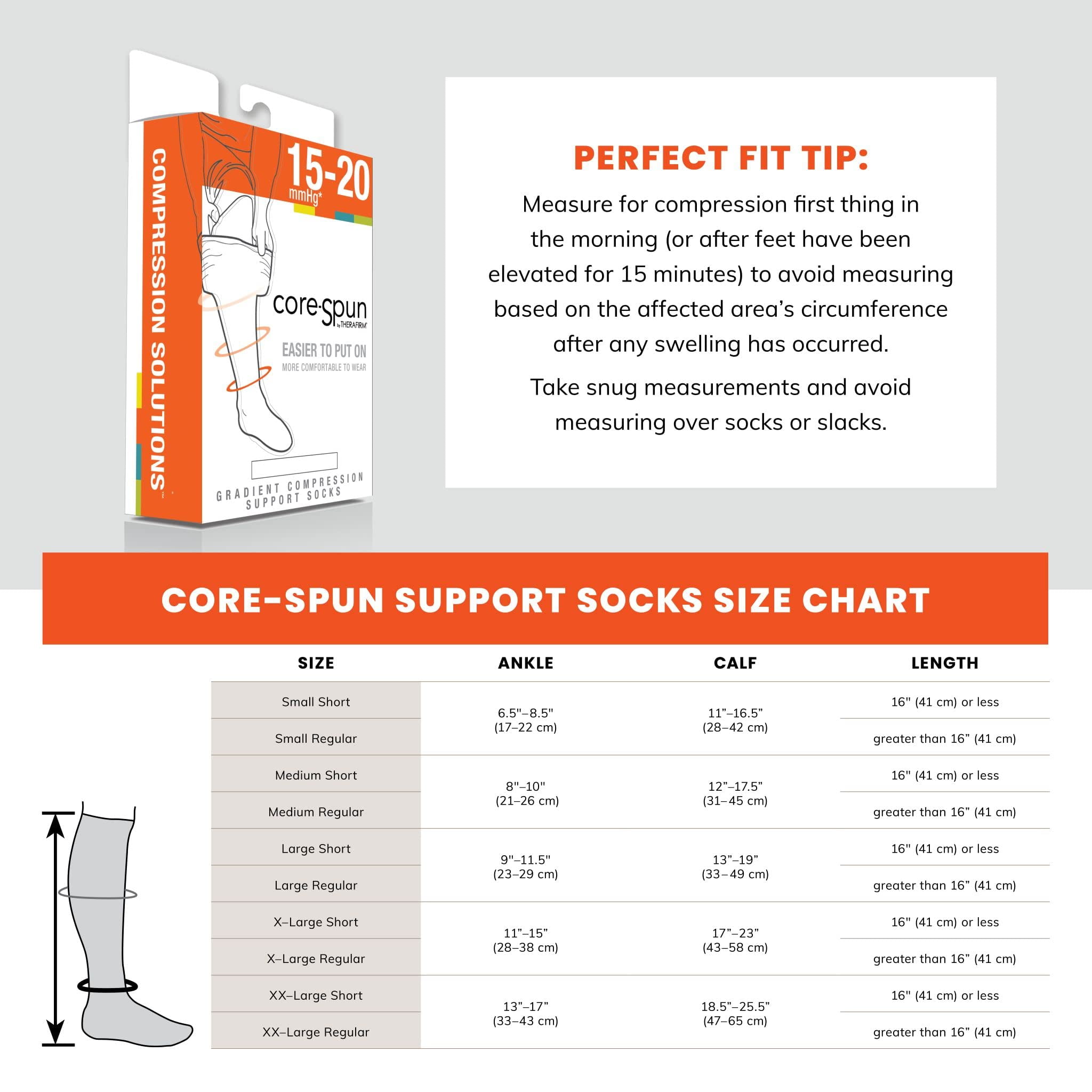 Core-Spun 15-20mmHg Medical Mild Graduated Knee High Compression Socks (Khaki, Large)