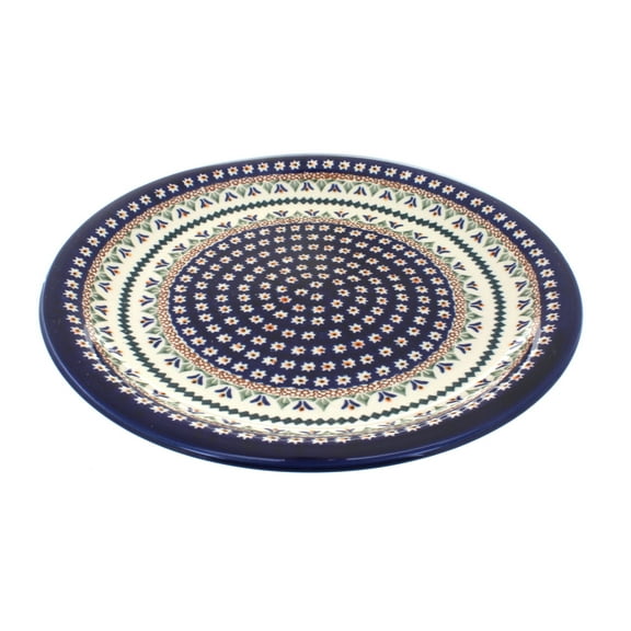 Blue Rose Polish Pottery Daisy Dinner Plate