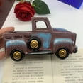 thumbnail image 4 of harmtty Vintage Farmhouse Truck Decor Flower Plant Succulent Pot Planter Holder Resin Crafts Rusty Rustic Farm Pickup Table Decoration, 4 of 19