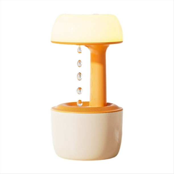 Humidificador de Vapor Frío de 800 Ml, Antigravedad, con Gotas de Agua, para Dormitorio, Silencioso y con Luz .
