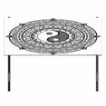 thumbnail image 3 of Ying Yang Headboard, Circle Mandala Pattern with Yin Yang Sign Made with Paisley Motif Karma Cosmos, Upholstered Decorative Metal Bed Headboard with Memory Foam, Full Size, Black White, by Ambesonne, 3 of 4