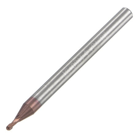 

Uxcell 0.75mm Radius 4mm Shank 50mm Length HRC55 Carbide AlTiSin Coated Ball Nose End Mill
