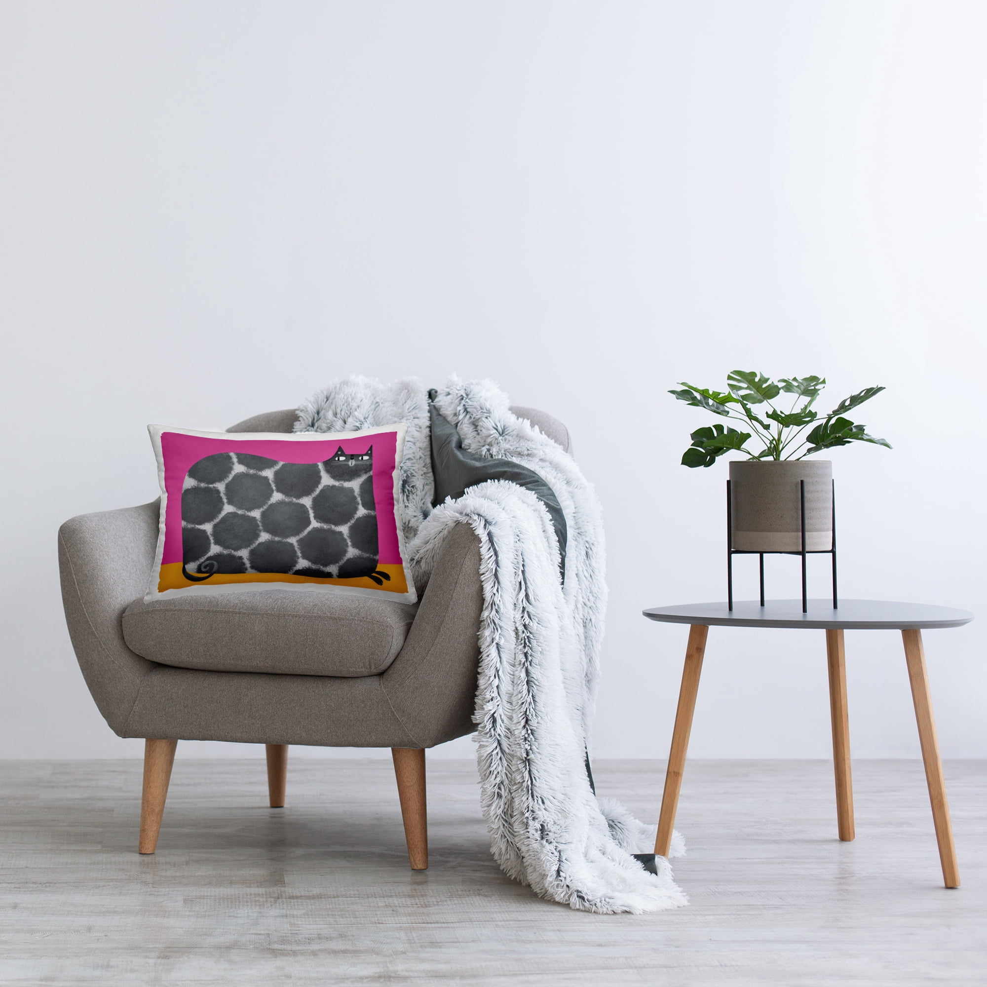 Stupell Industries Big Spots on Cat Decorative Printed Throw Pillow, design by Gabriela Avila