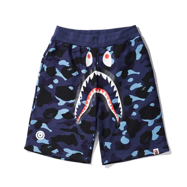 Bape shark shorts blue clearance