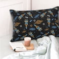 thumbnail image 4 of Pofeuu Space Rocket Print Polyester Microfiber Plush Pillowcases, Super Soft and Cozy Pillow Case Covers with Envelop Closure（Pillow core not included）-20"x30", 4 of 6