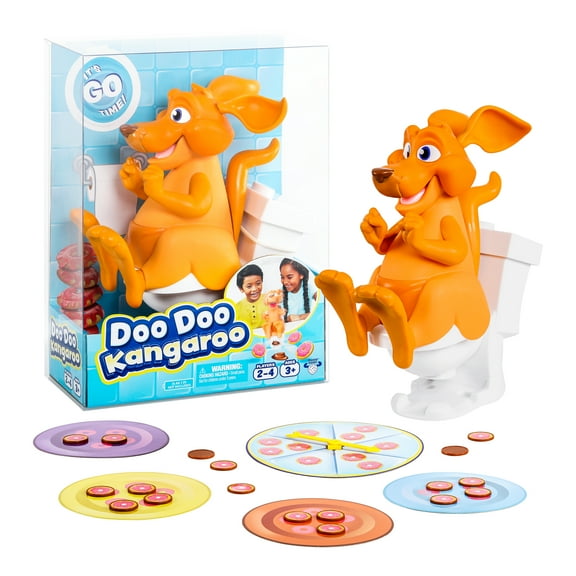 Doo Doo Kangaroo Game. Feed Him Until He's Gotta Go!  2-4 Players. Ages 3 , Moose Games