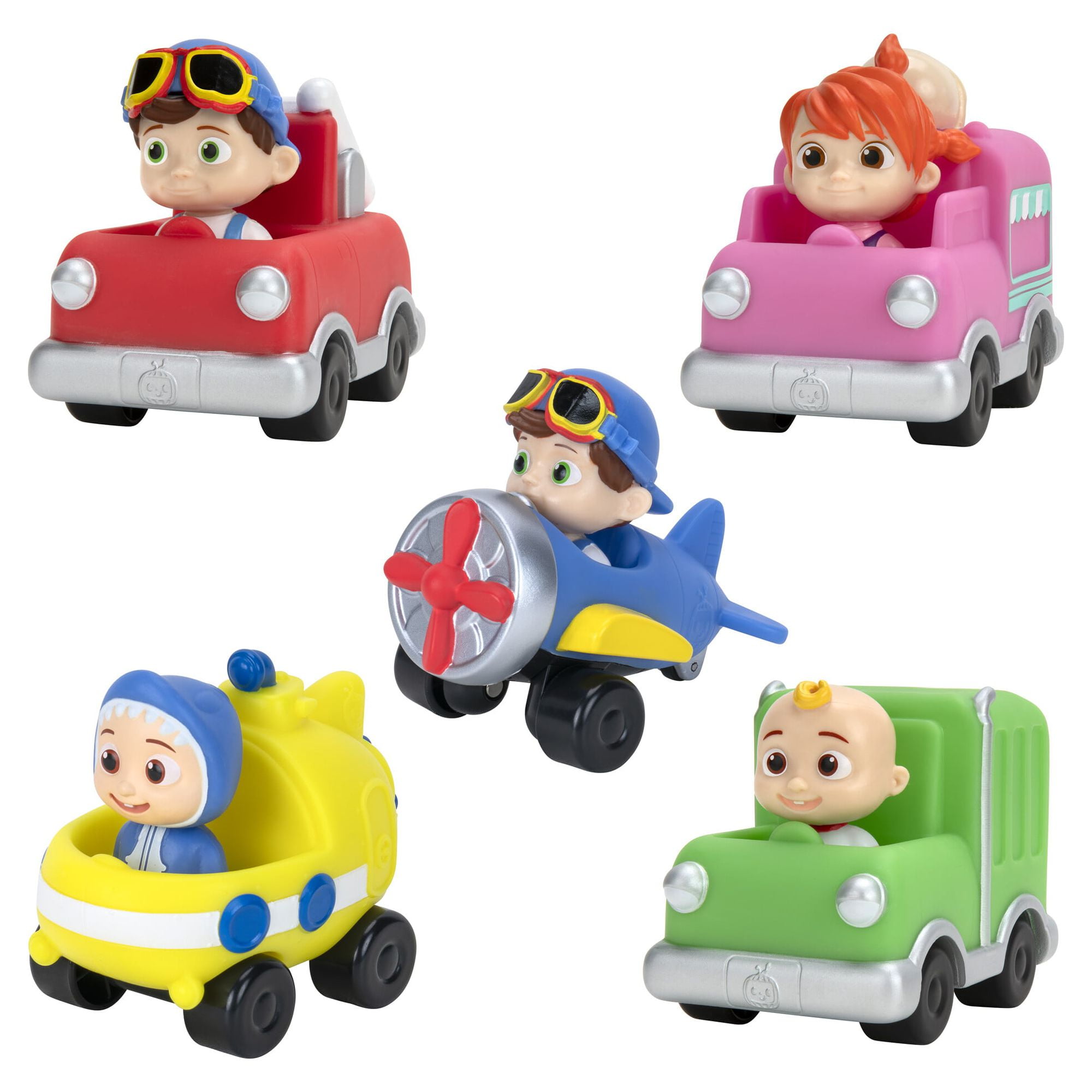 Jazwares Cocomelon TomTom Mini Figure Rouge Camion de Pompier Véhicule Jouet Voiture