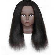 Midewhik Wigs for Women American Mannequin Head Real Hair Manikin Head for Styling With Makeup