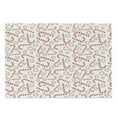 thumbnail image 1 of Candy Cane Cutting Board, Illustration of Xmas Themed Traditional Candies and Stars Seasonal, Decorative Tempered Glass Cutting and Serving Board, Large Size, Vermilion White, by Ambesonne, 1 of 1