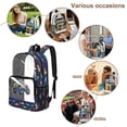 thumbnail image 5 of COEQINE Large Clear Backpack for School 17 Inch See Through Boys Bookbag for Teen College, Heavy Duty PVC Backpack for Work Travel, Casual Daypack for Concert Stadium, Colorful Monster Truck, 5 of 7