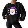 thumbnail image 4 of Women's Fashion Loose Casual Christmas Printed Round Neck Long Sleeve Hoodless Sweatshirt, 4 of 6