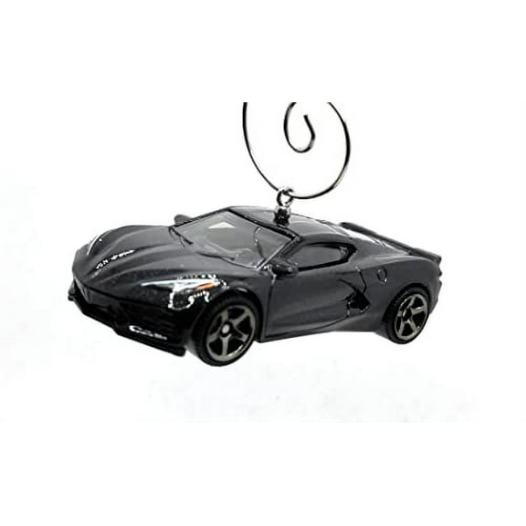 Christmas Ornament for 2020 Chevy Corvette C8 Black w Chrome Wheels MB
