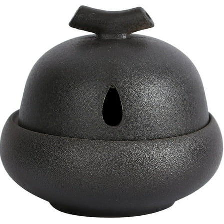 Matte Glaze Garlic Keeper for Counter Countertop Storage Ceramic Jars Garlic Holder Give it to a Friend Who Owns a Restaurant Garlic Container, Black, djdrtjtydkjtyk45154854