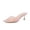 Blush, variant on Cushionaire Giselle Clear Kitten Heels for Women, Comfortable and Stylish Low Heeled Mules Dressy Slip-On Design
