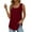 Red, variant on Yubnlvae Women's Tank Top 2025 Summer Loose Fit Pleated Square Neck Sleeveless Flowy Curved Hem Cotton Tee - Purple/Light Blue/Navy/Red/Orange - S/M/L/XL/XXL/XXXL (Red | XXL)