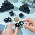 thumbnail image 3 of Cajas de almacenamiento de diamantes sueltos de plástico en forma de cubo, vitrina de piedras preciosas con ventana de acrílico transparente y esponja en el interior, color negro, 2 x 2 x 1,6 cm, 3 of 8