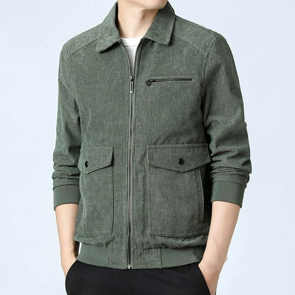 Men's Slim-Fit Hooded Work Jacket - Cotton Blend Drawstring Utility Coat with Zipper Pocket, Durable Outdoor Workwear and Casual Outwear