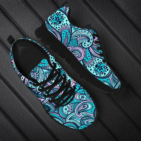 

Luxury Designer Cute Bohemia Mandala Flower Print Ladies Sneakers Jogging Running Shoes For Women Lace Up Air Flat Casual Shoes