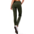 thumbnail image 4 of Jvini Women's High Waisted Active Leggings With Side Stripe & Tech Pockets For Yoga Workout Running, 4 of 5