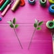 thumbnail image 2 of 40 piezas de tallos de rosas artificiales bricolaje arreglo floral tallo floral con hojas, 2 of 8