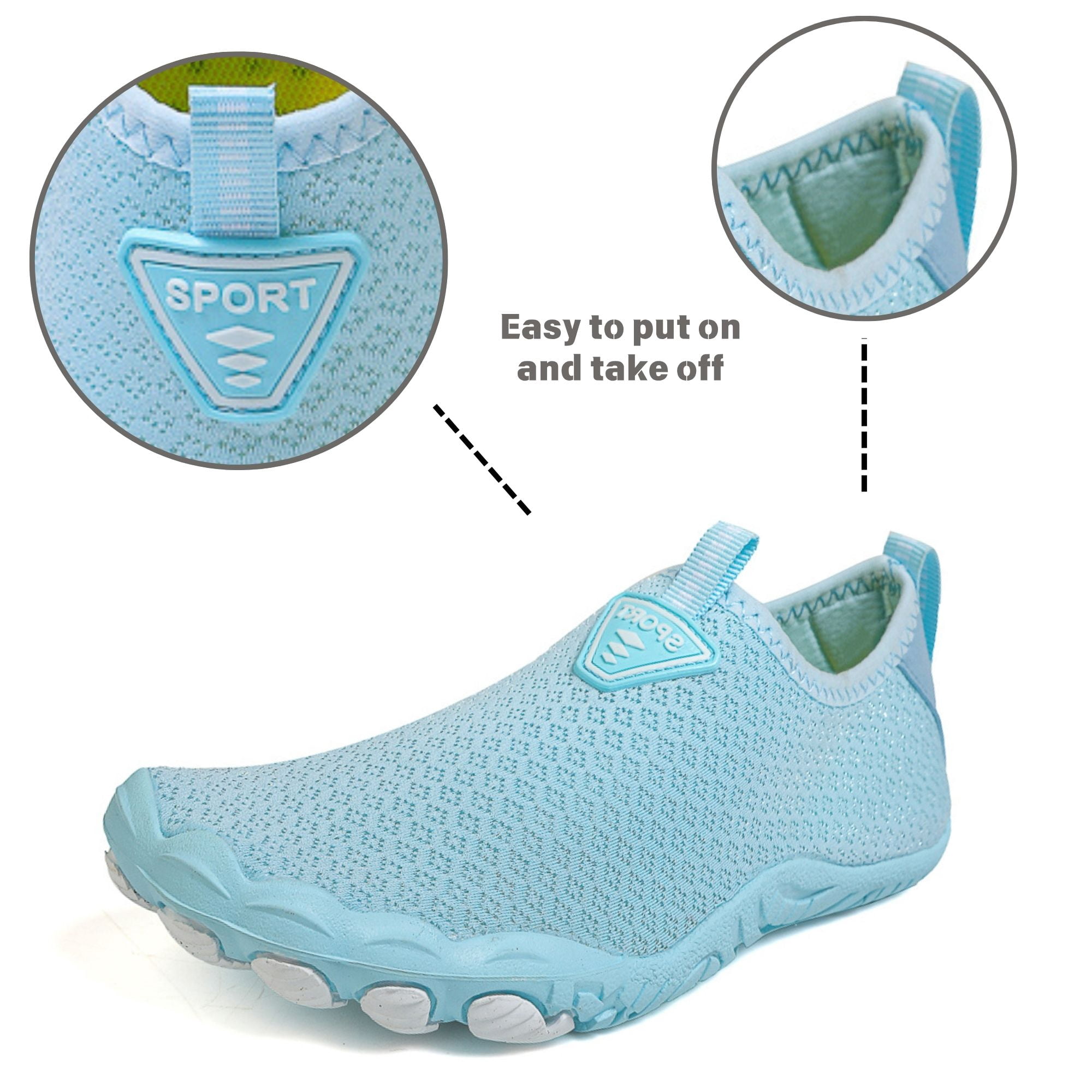 BERANMEY Water Shoes for Women Men Quick-Dry Barefoot Skin Fit Swim Shoes Lightweight Non Slip Hiking Shoes for Swimming Beach Walking Surfing Yoga