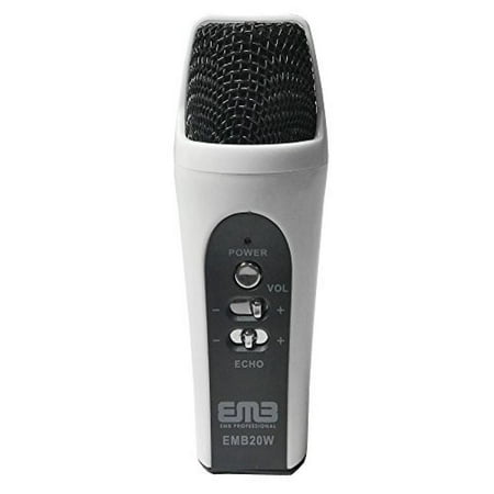 EMB EMB20W Wired Handheld Multi-function Condenser Microphone For Iphone/iPad/Android WHITE