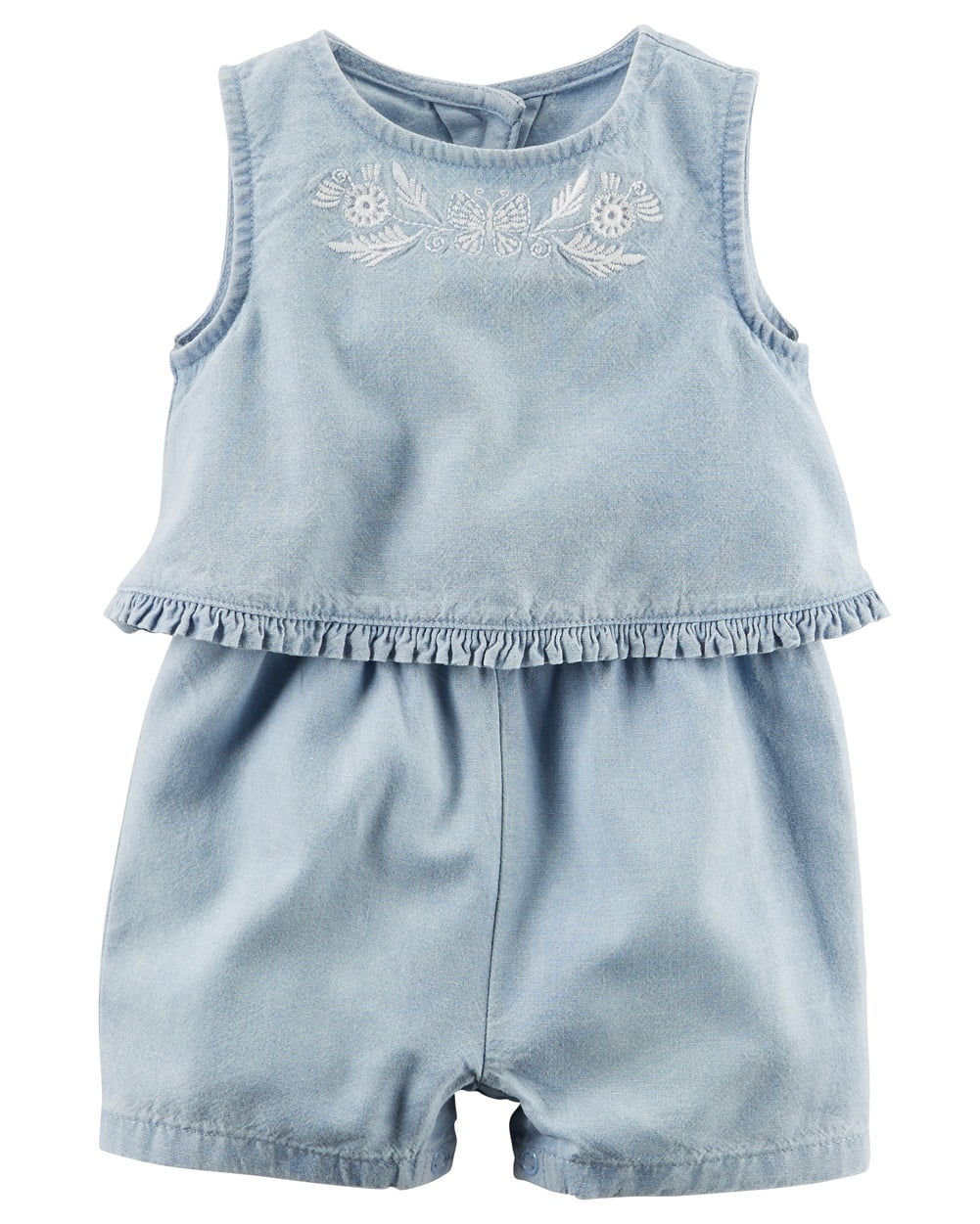 girls chambray romper