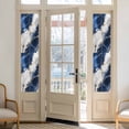 thumbnail image 2 of Marble Navy Blue Window Privacy Film, Abstract Gold White Brick Stone Motif Static Cling UV Sun Blocking Heat Control Window Tint, Non-Adhesive One Way Windows Privacy Cover 17.7''x78.7'', 2 of 7