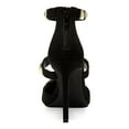 thumbnail image 2 of INC Womens Black Studded Strappy Syndia Pointed Toe Stiletto Zip-Up Dress Pumps Shoes 8.5 M, 2 of 4