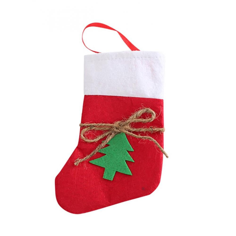Christmas Sock Party Home Decoration Fork Knief Cover Holder Tablewear Candy Bag 