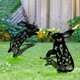 thumbnail image 1 of Estacas de metal para tulipanes de conejo, estacas decorativas para jardín, decoración de jardín de conejo de 15 pulgadas, patio de silueta de conejo negro (conejo), 1 of 5