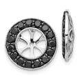thumbnail image 1 of Real 14kt White Gold 1ct Black Diamond Earring Jackets; for Adults and Teens; for Women and Men, 1 of 3